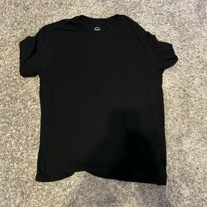 plain black youth tee